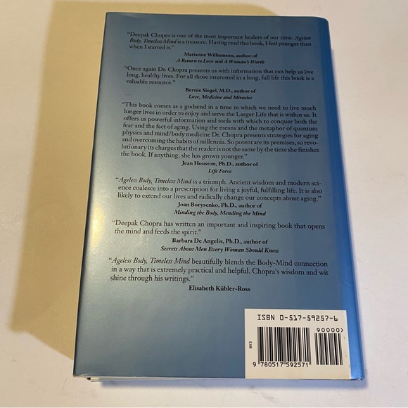 Ageless Body Timeless Mind Deepak Chopra MD hardcover comes with transcript - Picture 2 of 4